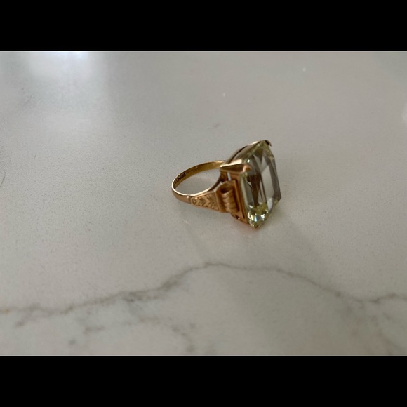 Vintage 14 k Gold Cocktail Ring - Picture 4 of 16